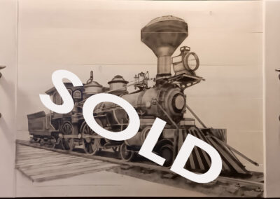 Railroad Art – Detailed Steam Train Illustration