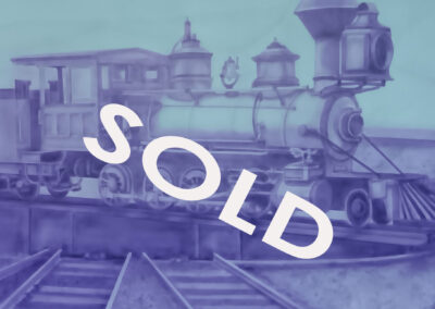 Steam Engine Painting – Historic Locomotive in Motion