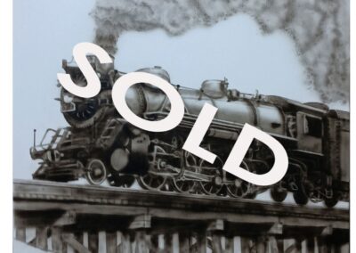 Steam Train Artwork – Vintage Railway Scene